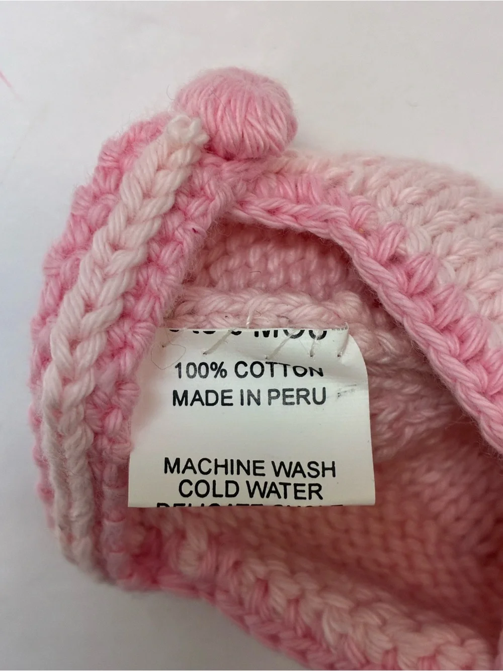 Art Walk Pink Knit Baby Mary Jane Shoes with Rose Accent